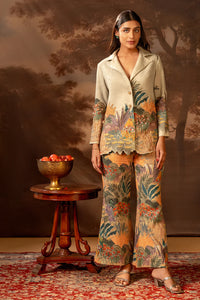 Green Kaira Embroidered Blazer set | Soup by Sougat Paul