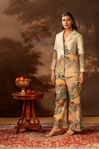 Green Kaira Embroidered Blazer set | Soup by Sougat Paul