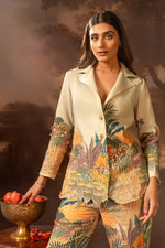 Green Kaira Embroidered Blazer set | Soup by Sougat Paul