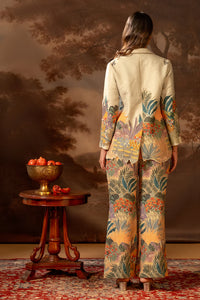 Green Kaira Embroidered Blazer set | Soup by Sougat Paul