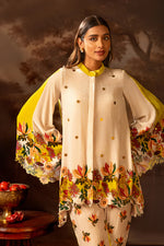 Yellow Aarani embroidered co-ord set | Soup by Sougat Paul