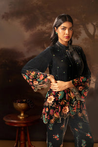 Black Aarani Embellished Shirt co-ord set | Soup by Sougat Paul