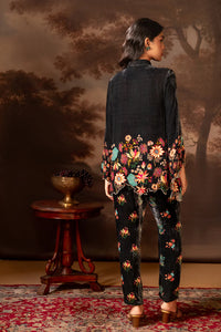 Black Aarani Embellished Shirt co-ord set | Soup by Sougat Paul
