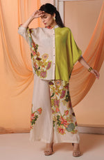 Yellow Aarani Embellished Shirt co-ord set | Soup by Sougat Paul