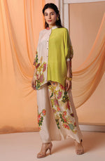 Yellow Aarani Embellished Shirt co-ord set | Soup by Sougat Paul