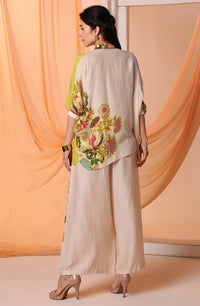 Yellow Aarani Embellished Shirt co-ord set | Soup by Sougat Paul
