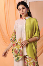 Yellow Aarani Embellished Shirt co-ord set | Soup by Sougat Paul