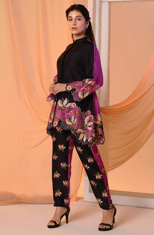 Black Aarani embellished co-ord set | Soup by Sougat Paul