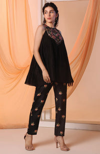 Black Aarani embellished co-ord set | Soup by Sougat Paul