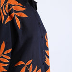 Navy and Orange Shirt | Linen Bloom