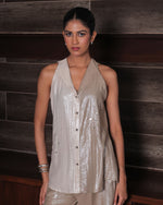 Ira Linen Shimmer Co-ord Set | AMBR