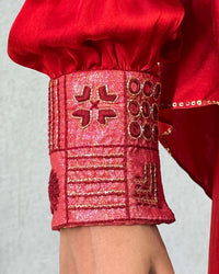 Neera Red Co-ord Set | AMBR