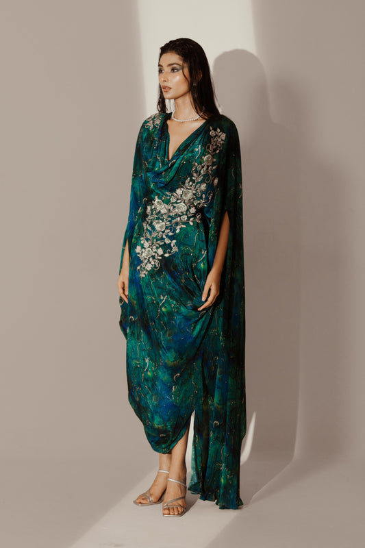Abstract Print Kaftaan | Akanksha Mago
