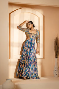 Cutout Back Style Anarkali Gown | Akanksha Mago