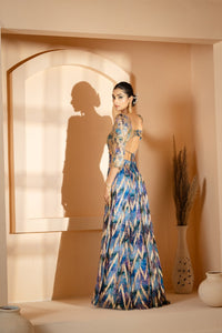 Cutout Back Style Anarkali Gown | Akanksha Mago