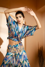 Wrap Style Blouse with Sharara Pants | Akanksha Mago