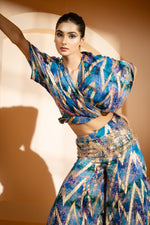 Wrap Style Blouse with Sharara Pants | Akanksha Mago