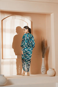 Abstract Ankle Drape Dress | Akanksha Mago