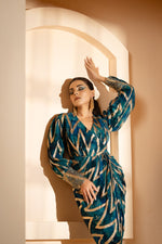 Abstract Ankle Drape Dress | Akanksha Mago