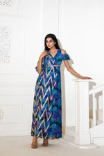 Signature Print Wrap Style Dress | Akanksha Mago