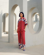 Red chloe pants | Pooja Rajgarhia Gupta
