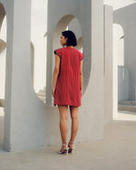 Red caroline power dress | Pooja Rajgarhia Gupta