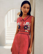 Red mini check dress | Pooja Rajgarhia Gupta