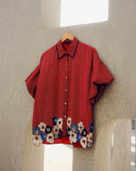 Red elise shirt | Pooja Rajgarhia Gupta