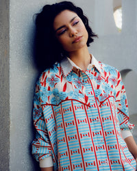 White print play kimono | Pooja Rajgarhia Gupta