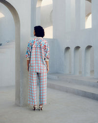White illusion trouser | Pooja Rajgarhia Gupta