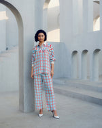 White illusion trouser | Pooja Rajgarhia Gupta