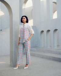 White illusion lace shirt | Pooja Rajgarhia Gupta