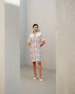 White print play shirt dress | Pooja Rajgarhia Gupta