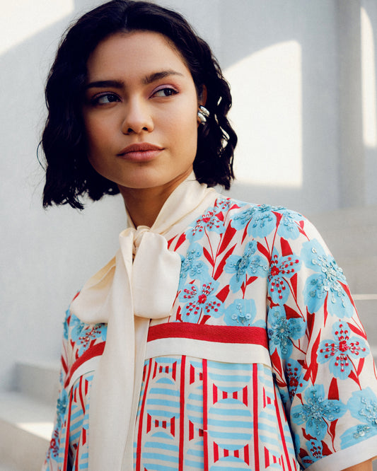 White illusion dress | Pooja Rajgarhia Gupta