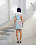 White print play cargo dress | Pooja Rajgarhia Gupta