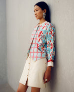White print play jacket | Pooja Rajgarhia Gupta