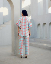 White print play balloon shirt | Pooja Rajgarhia Gupta