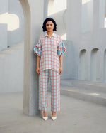 White print play balloon shirt | Pooja Rajgarhia Gupta