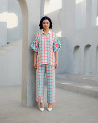 White print play balloon shirt | Pooja Rajgarhia Gupta
