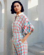 White print play balloon shirt | Pooja Rajgarhia Gupta