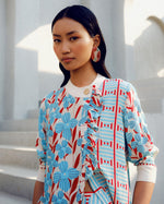 White print play frill shirt | Pooja Rajgarhia Gupta