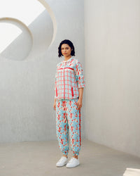 White print play track suit | Pooja Rajgarhia Gupta