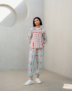White print play track suit | Pooja Rajgarhia Gupta