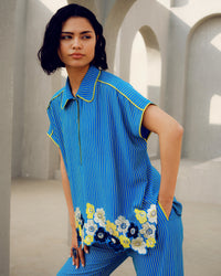 Blue sylvie shirt | Pooja Rajgarhia Gupta
