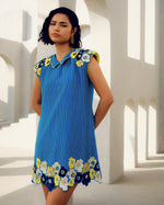 Blue caroline power dress | Pooja Rajgarhia Gupta