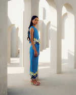 Blue margot waist coat co-ord | Pooja Rajgarhia Gupta