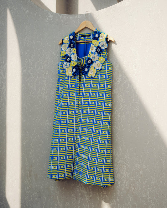 Blue fleur jacket set | Pooja Rajgarhia Gupta
