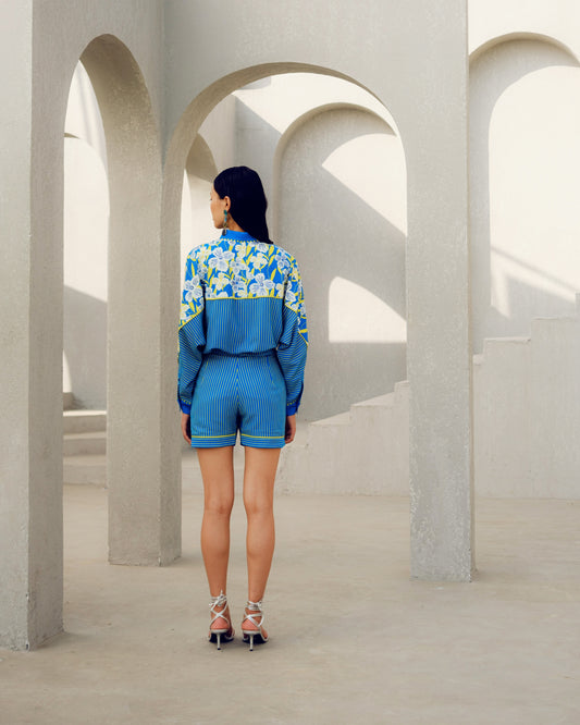 Blue print play kimono | Pooja Rajgarhia Gupta