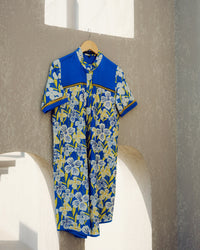Blue print play shirt dress | Pooja Rajgarhia Gupta