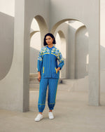 Blue print play track suit | Pooja Rajgarhia Gupta